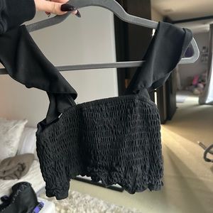 Ruffle Sleeve Crop Top